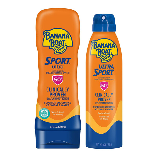 Banana Boat Sport Ultra, Reef Friendly, Broad Spectrum SPF 50 Sunscreen  Lotion + Spray