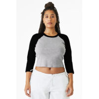 Women's Micro Rib 3/4 Raglan Baby Tee Thumbnail