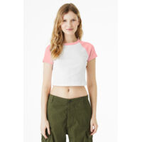 Women's Micro Rib Raglan Baby Tee Thumbnail