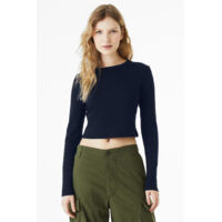 Women's Micro Rib Long Sleeve Baby Tee Thumbnail