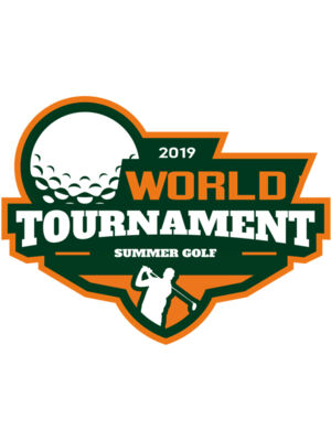 World Tournament Simmer Golf logo template