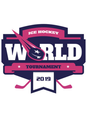 World Ice Hockey Tournament logo template