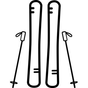 Ski Board and Poles Thumbnail