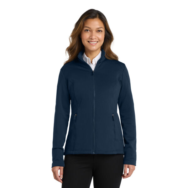Ladies Grid Fleece Jacket Thumbnail