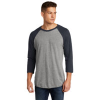 Unisex Tri Blend 3/4 Sleeve Raglan Tee Thumbnail