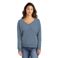 Ladies Beach Wash ® Garment Dyed V Neck Sweatshirt Thumbnail