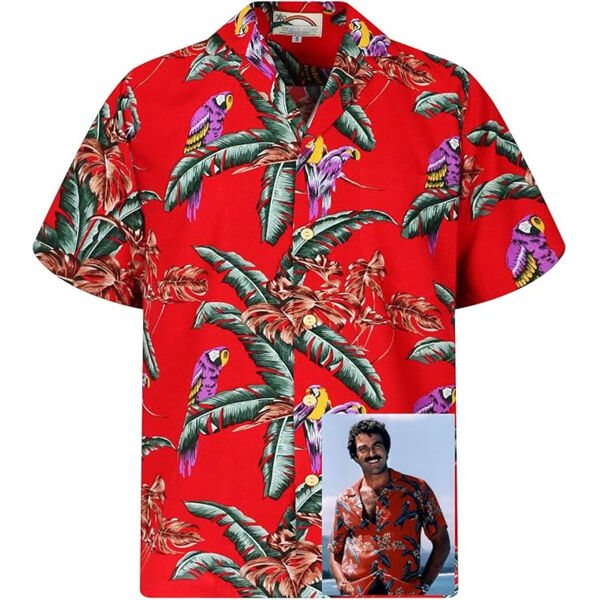 Paradise Found Jungle Bird Red Hawaiian Shirt Thumbnail
