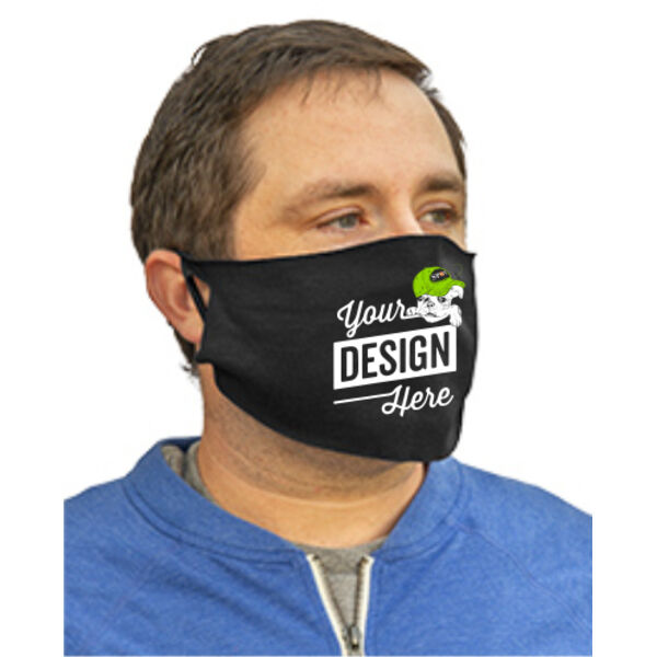 Adult/Child Soft Breathable Cotton/Poly t-Shirt Face Covering - 1-Ply (10-Pack) Thumbnail