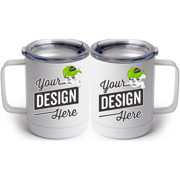 10 oz. White Stainless Steel Coffee Mug Thumbnail