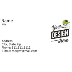 Template 1  - Full Color 3.5" X 2" Horizontal Rounded Corner Business Cards  Design