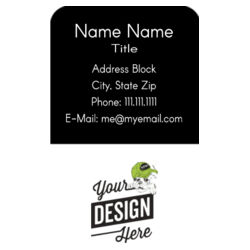 Port BC Template 1 - Full Color 2"  X 3.5" Vertical Rounded Corner Business Cards Design