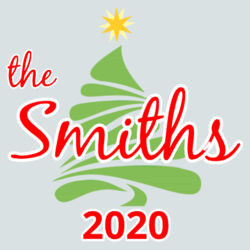 Custom Name Christmas Tree - Easy Care Full Length Apron with Stain Release Design