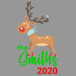 Family Name Reindeer - ® Youth Perfect Tri ® Long Sleeve Hoodie Design