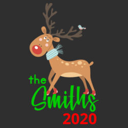 Family Name Reindeer - ™ Infant Football Fine Jersey Bodysuit Design