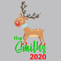 Family Name Reindeer - ™ Infant Baseball Fine Jersey Bodysuit Design