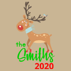 Family Name Reindeer - Easy Care Full Length Apron with Stain Release Design