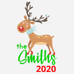 Family Name Reindeer - Toddler Core Cotton Tee Design