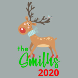 Family Name Reindeer - Infant Core Cotton Tee Design
