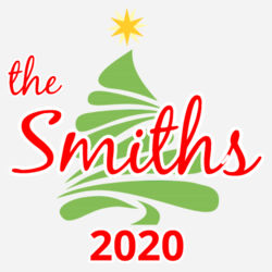 Custom Name Christmas Tree - Infant Core Cotton Tee Design