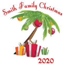 Family Name Christmas Palm - ® Perfect Tri ® Tee Design