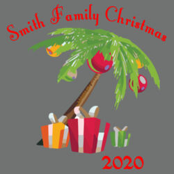 Family Name Christmas Palm - ® Perfect Tri ® 3/4 Sleeve Raglan Design
