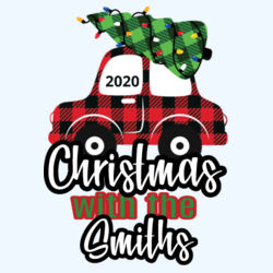 Customizable Christmas with the Family Name Buffalo Plaid Car  - Custom Bandana Face Cover (5-Pack) Design