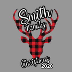 Customizable Family Name Buffalo Plaid Deer - ® Women's Fitted Perfect Tri ® Tee Design
