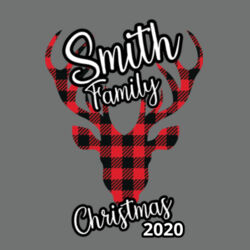 Customizable Family Name Buffalo Plaid Deer - ® Women's Perfect Tri ® Racerback Tank Design