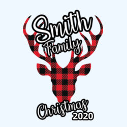 Customizable Family Name Buffalo Plaid Deer - Custom Bandana Face Cover (5-Pack) Design