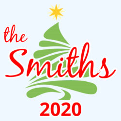 Custom Name Christmas Tree - Custom Bandana Face Cover (5-Pack) Design