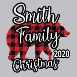 Family Name Buffalo Plaid Bear - ™ Infant Baseball Fine Jersey Bodysuit Design