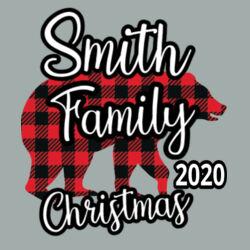 Family Name Buffalo Plaid Bear - Toddler Core Fleece Pullover Hooded Sweatshirt Design