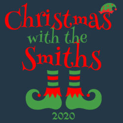 Christmas with the Custom Name Elf Shoes - ® Perfect Tri ® 3/4 Sleeve Raglan Design