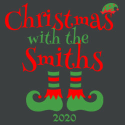 Christmas with the Custom Name Elf Shoes - Women's Perfect Tri ® Long Sleeve Hoodie Design