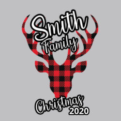 Customizable Family Name Buffalo Plaid Deer - ™ Infant Baseball Fine Jersey Bodysuit Design