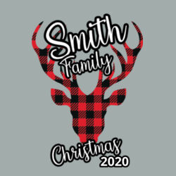 Customizable Family Name Buffalo Plaid Deer - Toddler Core Fleece Pullover Hooded Sweatshirt Design