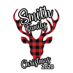 Customizable Family Name Buffalo Plaid Deer - ™ Infant Premium Jersey Bib Design