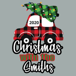 Customizable Christmas with the Family Name Buffalo Plaid Car  - Toddler Core Cotton Tee Design