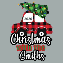 Customizable Christmas with the Family Name Buffalo Plaid Car  - Infant Core Cotton Tee Design