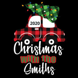 Customizable Christmas with the Family Name Buffalo Plaid Car  - ™ Infant Contrast Trim Terry Bib Design