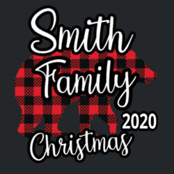 Family Name Buffalo Plaid Bear - ® Perfect Tri ® 3/4 Sleeve Raglan 2 Design