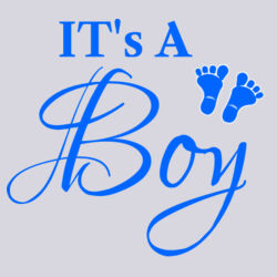 It's a Boy Footprint - Core Cotton Tee Design
