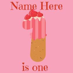 1st Birthday Personalized Name Shirt - Toddler Core Cotton Tee Design