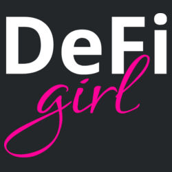 DeFi Girl Customizable - Core Cotton V Neck Tee Design