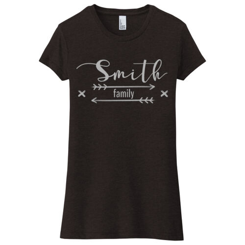 Farmhouse Arrow Family Name - ® Women's Fitted Perfect Tri ® Tee Thumbnail