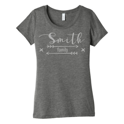Farmhouse Arrow Family Name - Women's Triblend Short Sleeve Tee Thumbnail