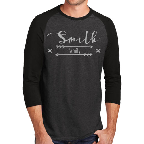 Farmhouse Arrow Family Name - ® Perfect Tri ® 3/4 Sleeve Raglan Thumbnail