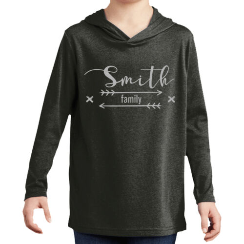 Farmhouse Arrow Family Name - ® Youth Perfect Tri ® Long Sleeve Hoodie Thumbnail
