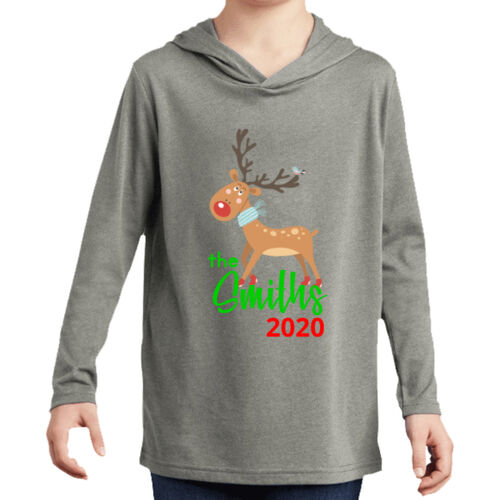 Family Name Reindeer - ® Youth Perfect Tri ® Long Sleeve Hoodie Thumbnail