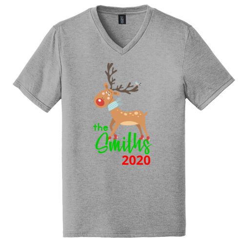 Family Name Reindeer - ® Perfect Tri ® V Neck Tee Thumbnail